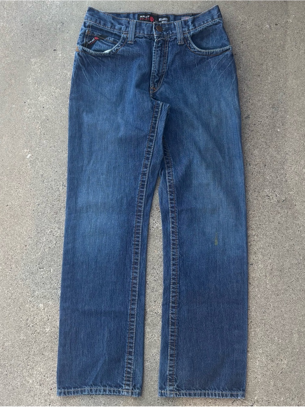 Ariat FR M4 Relaxed Bootcut Medium Wash Jeans Mens 31x34 (Actual 30x30)